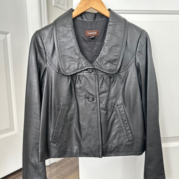 Danier Black Leather Blazer, Jacket, Bomber - Picture 1 of 8